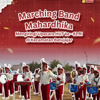 Marching Band Mahardhika Mengiringi Upacara HUT ke 81 Republ